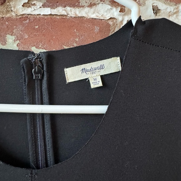 Madewell 39144 Ponte Knit Silhouette Dress Black M - Picture 6 of 8